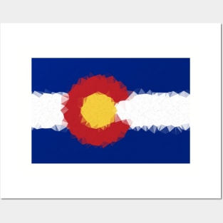 Low Poly Colorado Flag Posters and Art